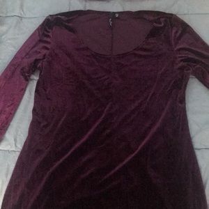 Velvet purple dress. Short. Never worn